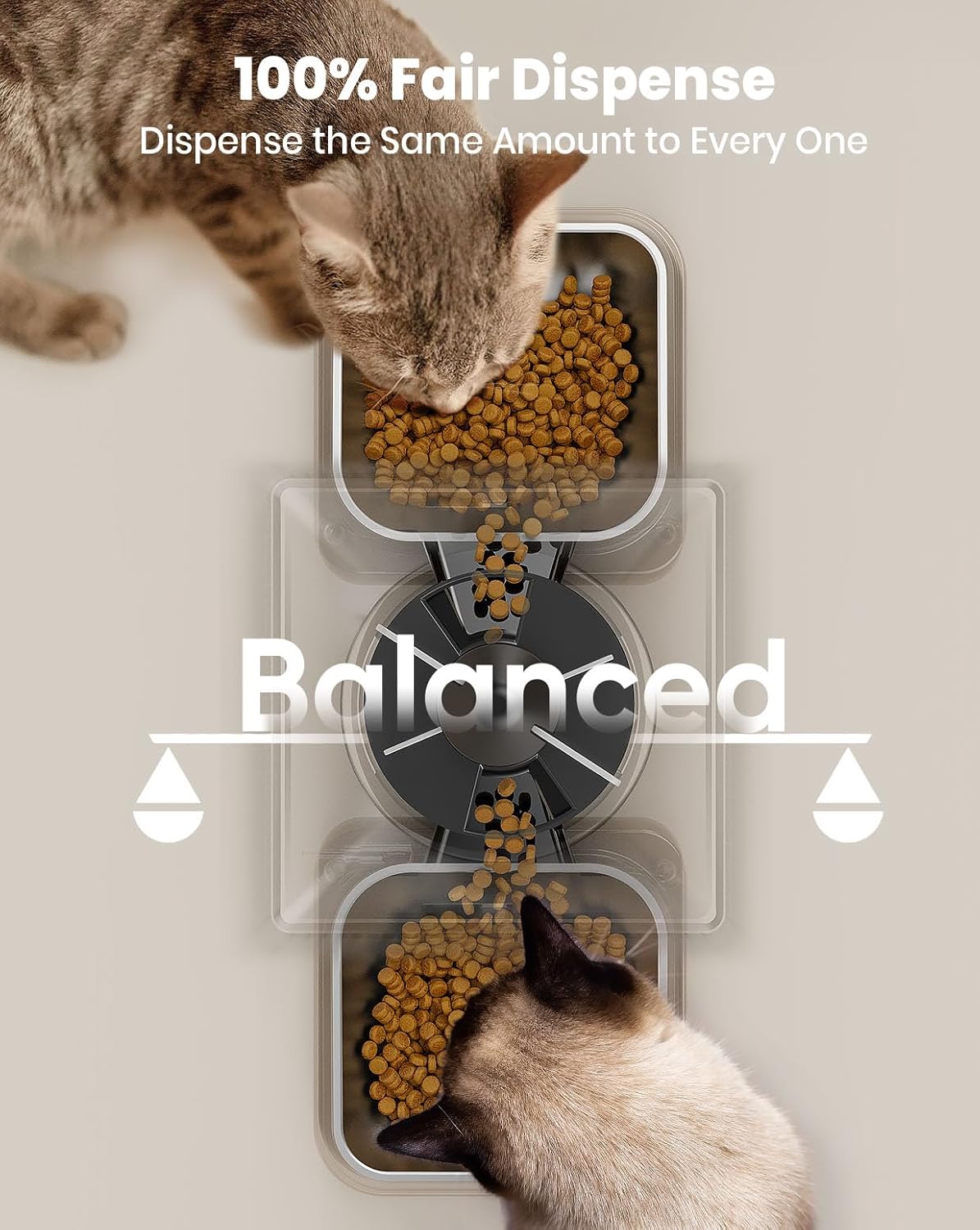 Petseliers Smart Automatic Pet Feeder with Wi-Fi Control