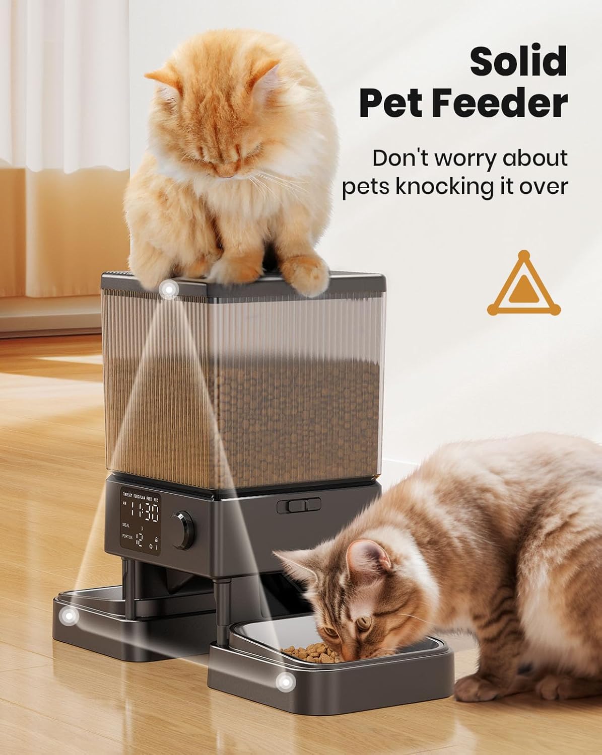 Petseliers Smart Automatic Pet Feeder with Wi-Fi Control