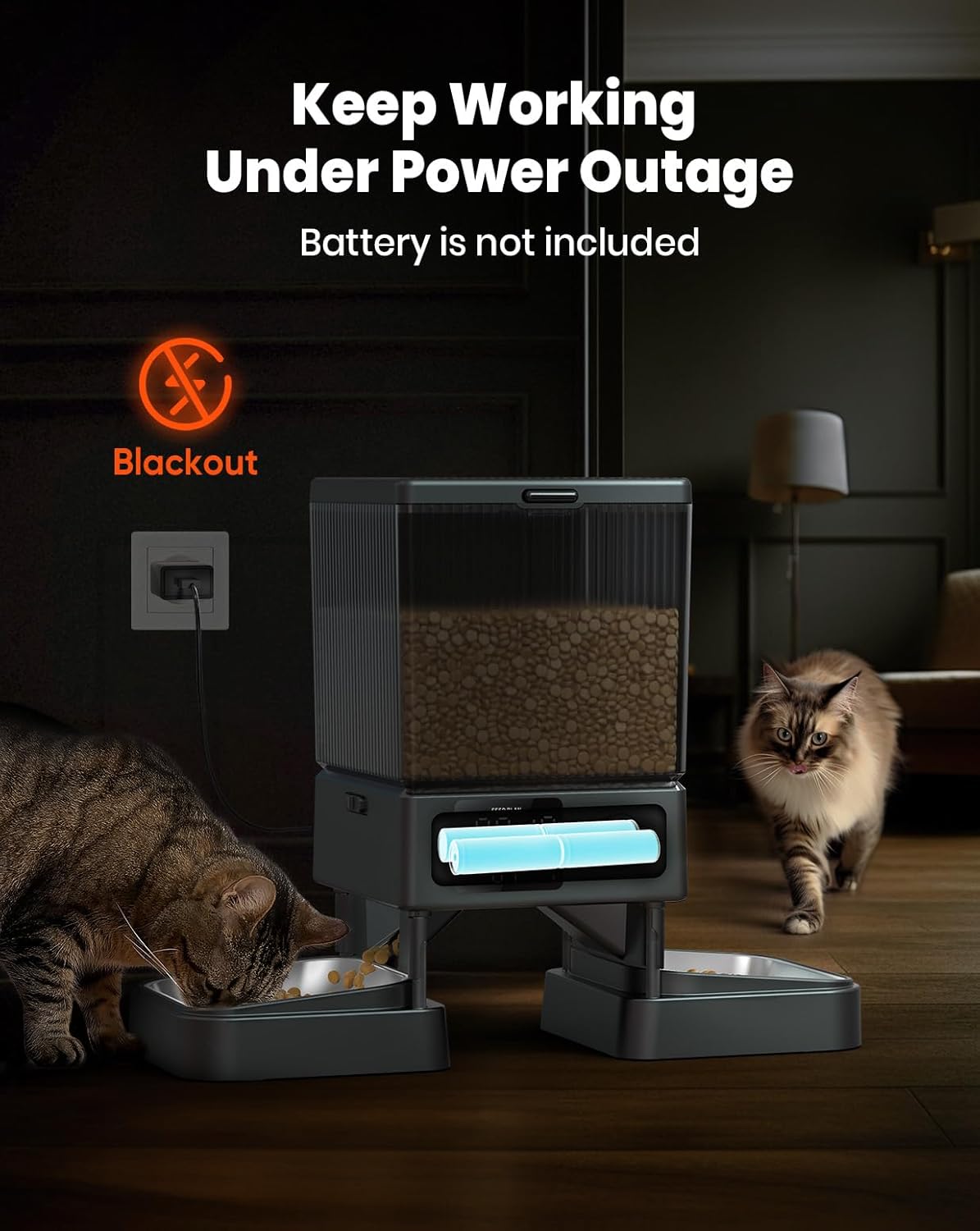 Petseliers Smart Automatic Pet Feeder with Wi-Fi Control