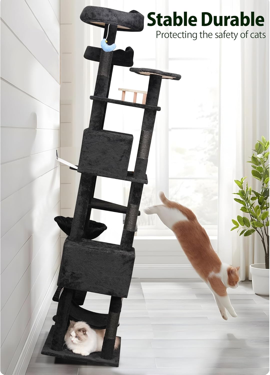 Petseliers Luxury Cat Tower with Hammocks and Scratch Posts