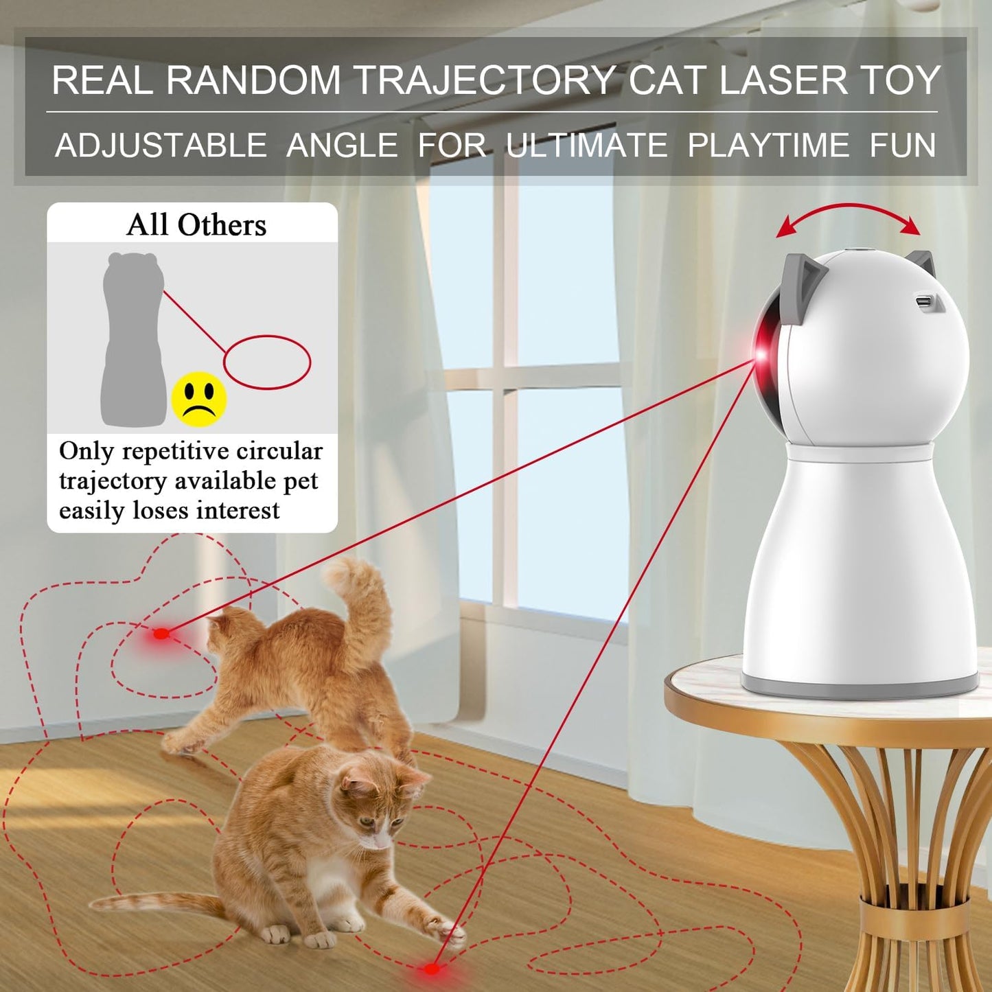 Petseliers Smart Interactive Laser Toy for Cats