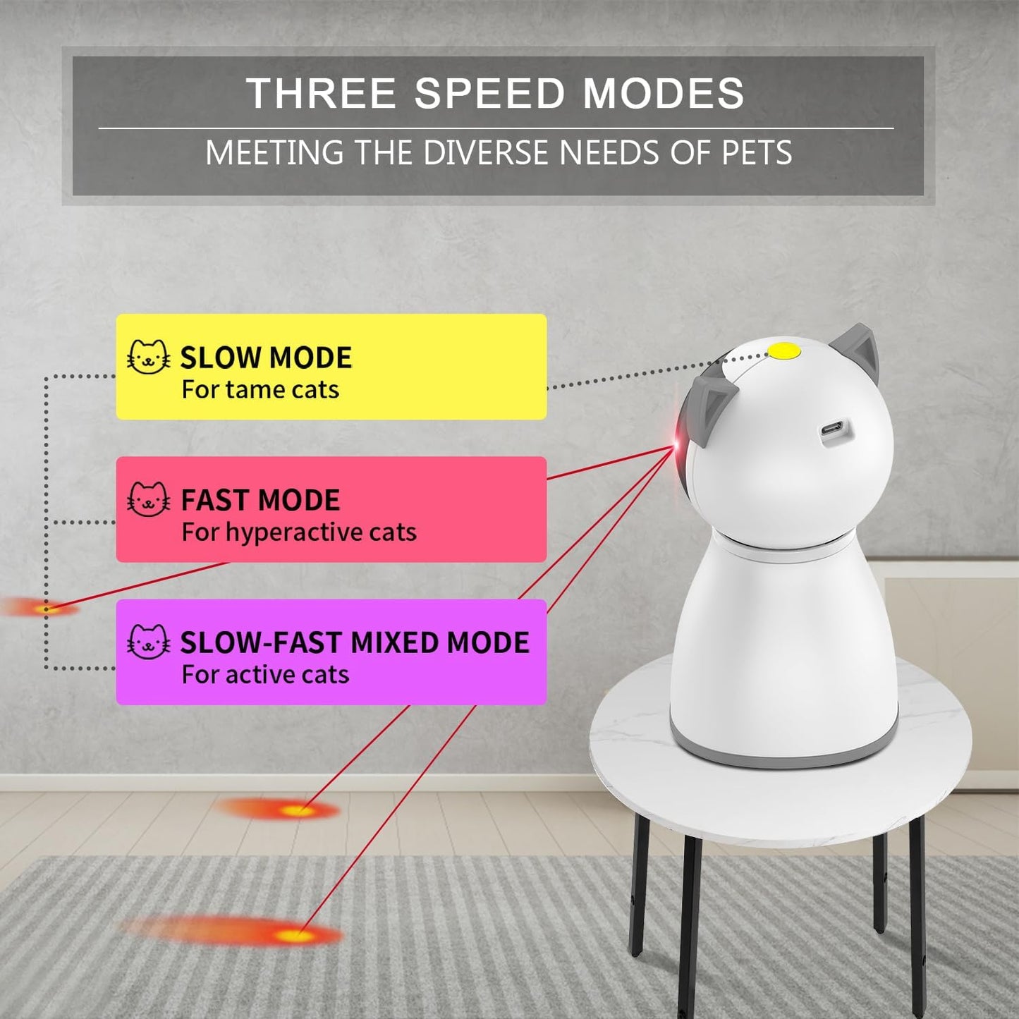 Petseliers Smart Interactive Laser Toy for Cats