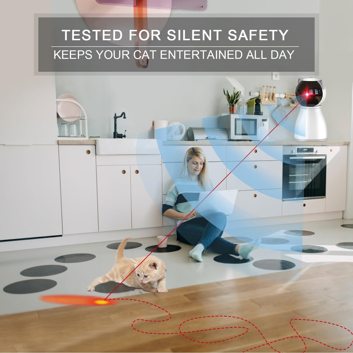Petseliers Smart Interactive Laser Toy for Cats